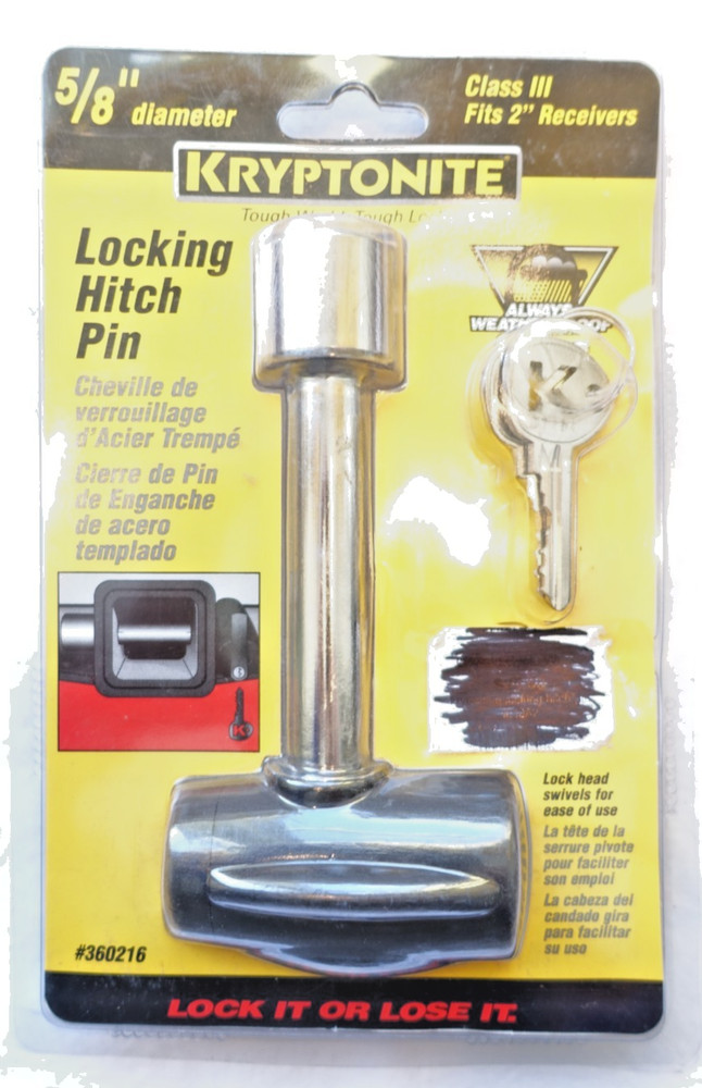 Kryptonite Locking Hitch Pin for Class III 2" Receiver