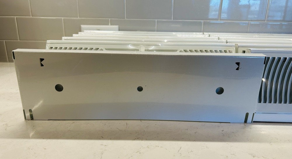 6 Pcs Baseboard Register Vent 15” Round Flow Diffuser Covers (White)