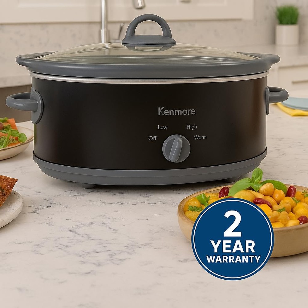 Kenmore 5 Qt Slow Cooker Programmable Digital Control 3 Heat Settings New
