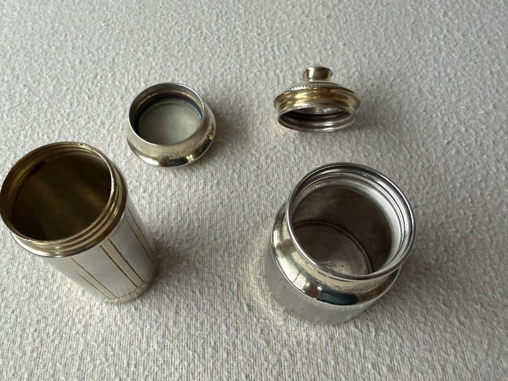 Antique Indian silver 1900’s Pill Box (two). Rare item