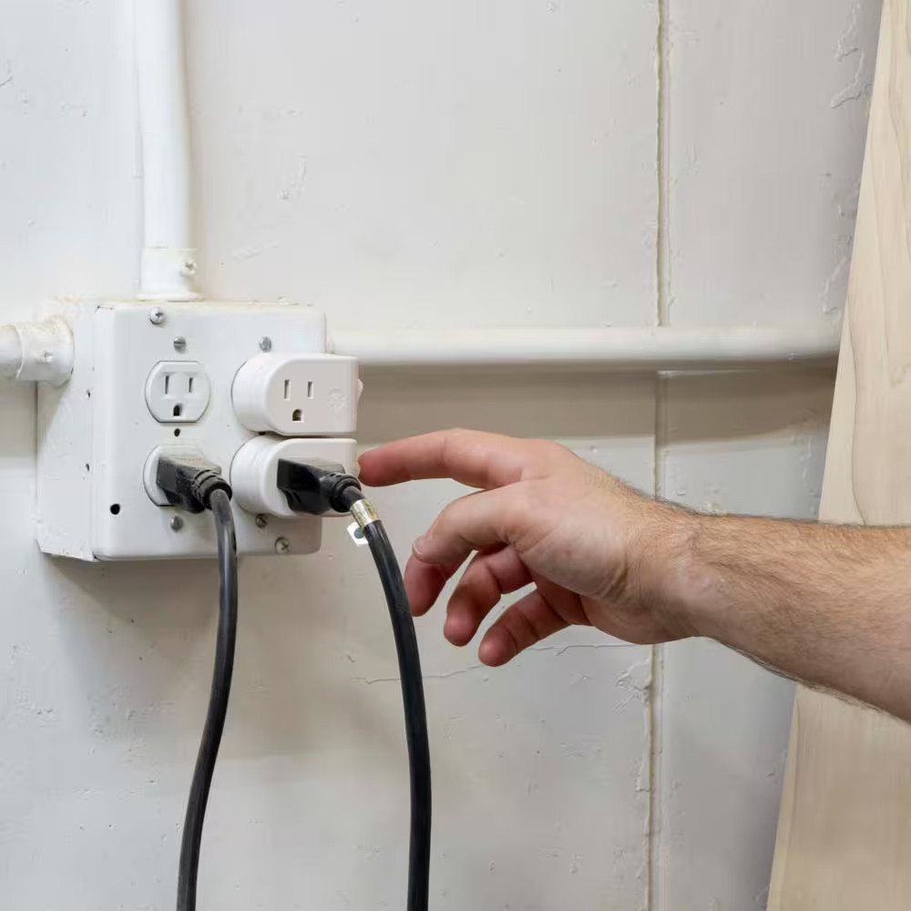 Grounded Power Switch, White