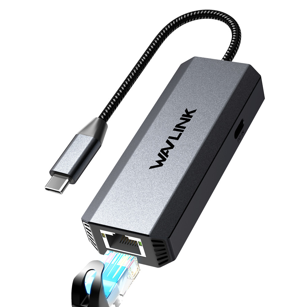 2.5G/5G 95W PD USB-C Ethernet Adapter 10/100/1000Mbps iPhone 17/Mac/Win/Linux
