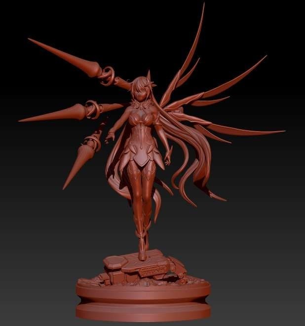 The God Kiana Statue Model Kit  Unpainted/Unassembled