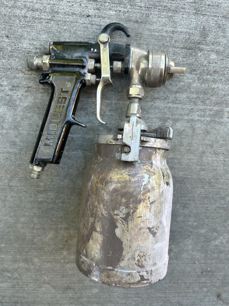 Vintage Midwest Paint Gun Nozzle & Canister