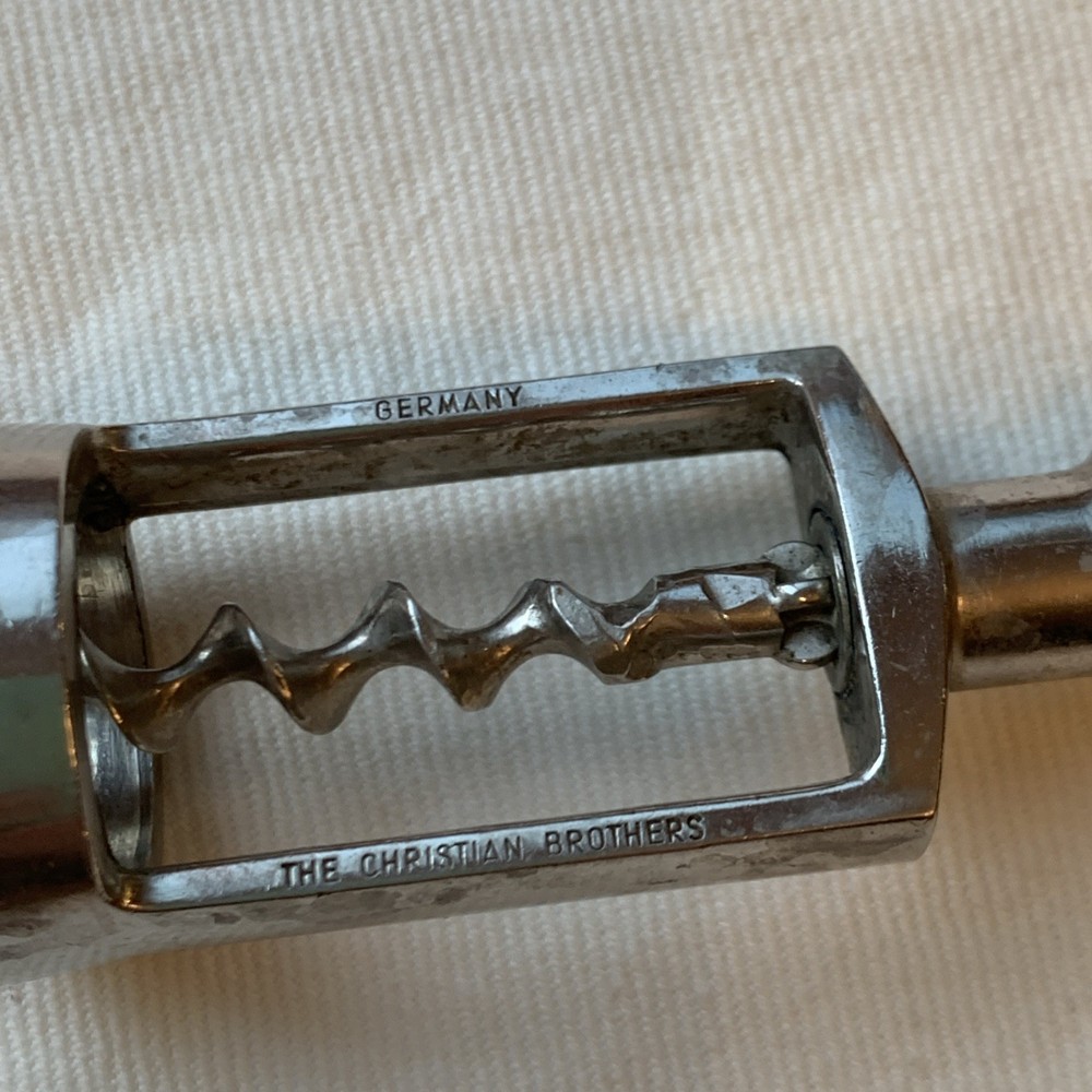 VTG Christian Brothers Corkscrew Wood Handle Germany Open Frame Spring Wine