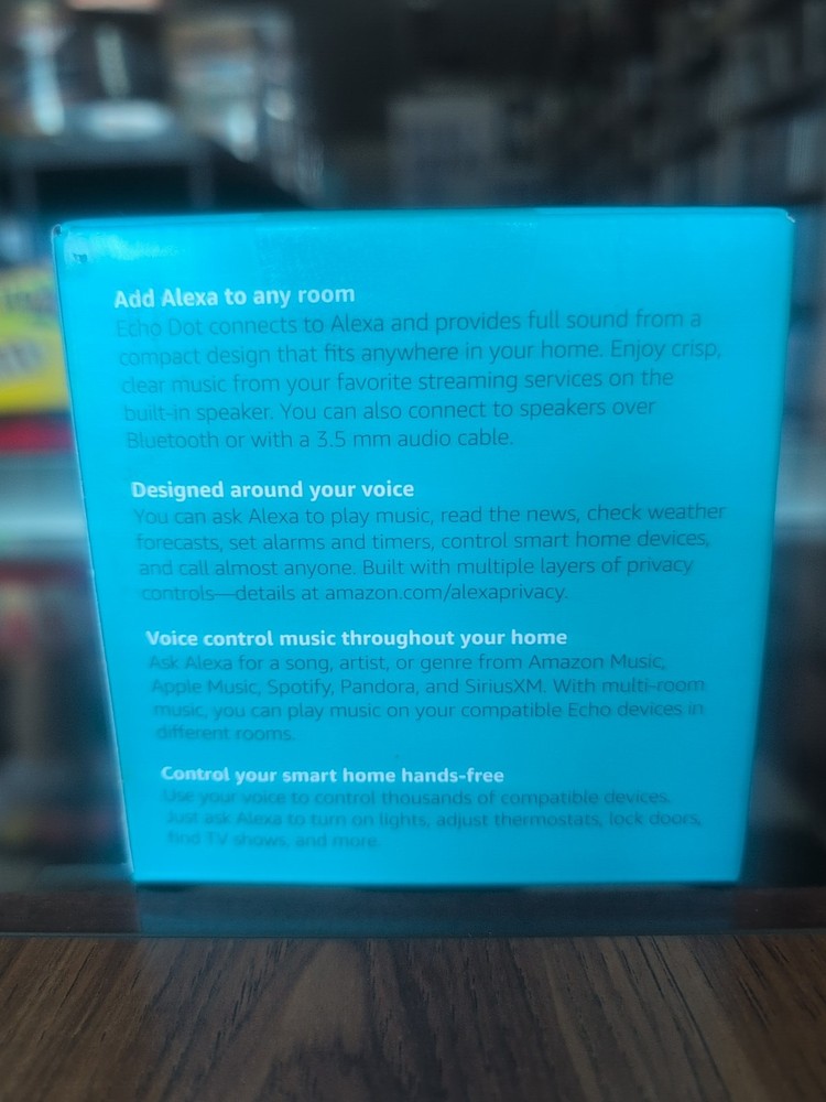 Amazon Echo Dot (3rd Generation) Smart Speaker with Alexa - Charcoal