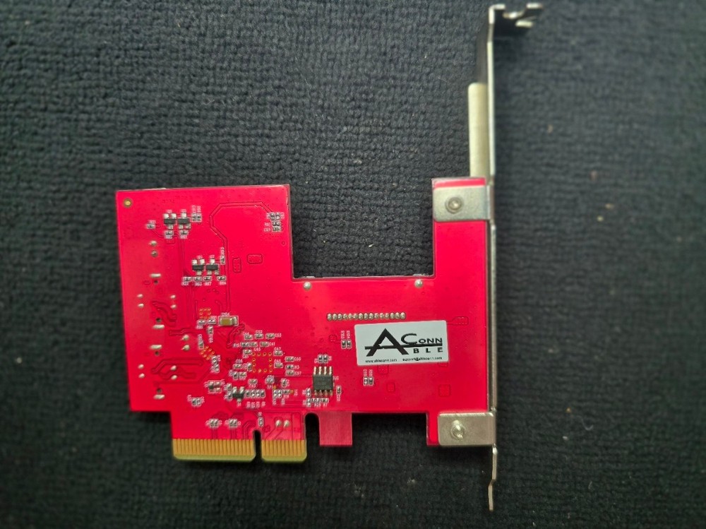 Ableconn USB 3.2 Gen 2 2Port TypeC Internal Header PCI Exp Card +USB-C Backplate