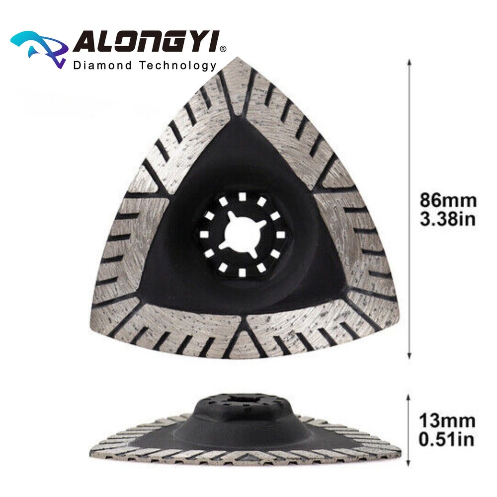 86mm Diamond Cutting Disc Triangle Saw Blade for Ceramic Tile Marble Cutting