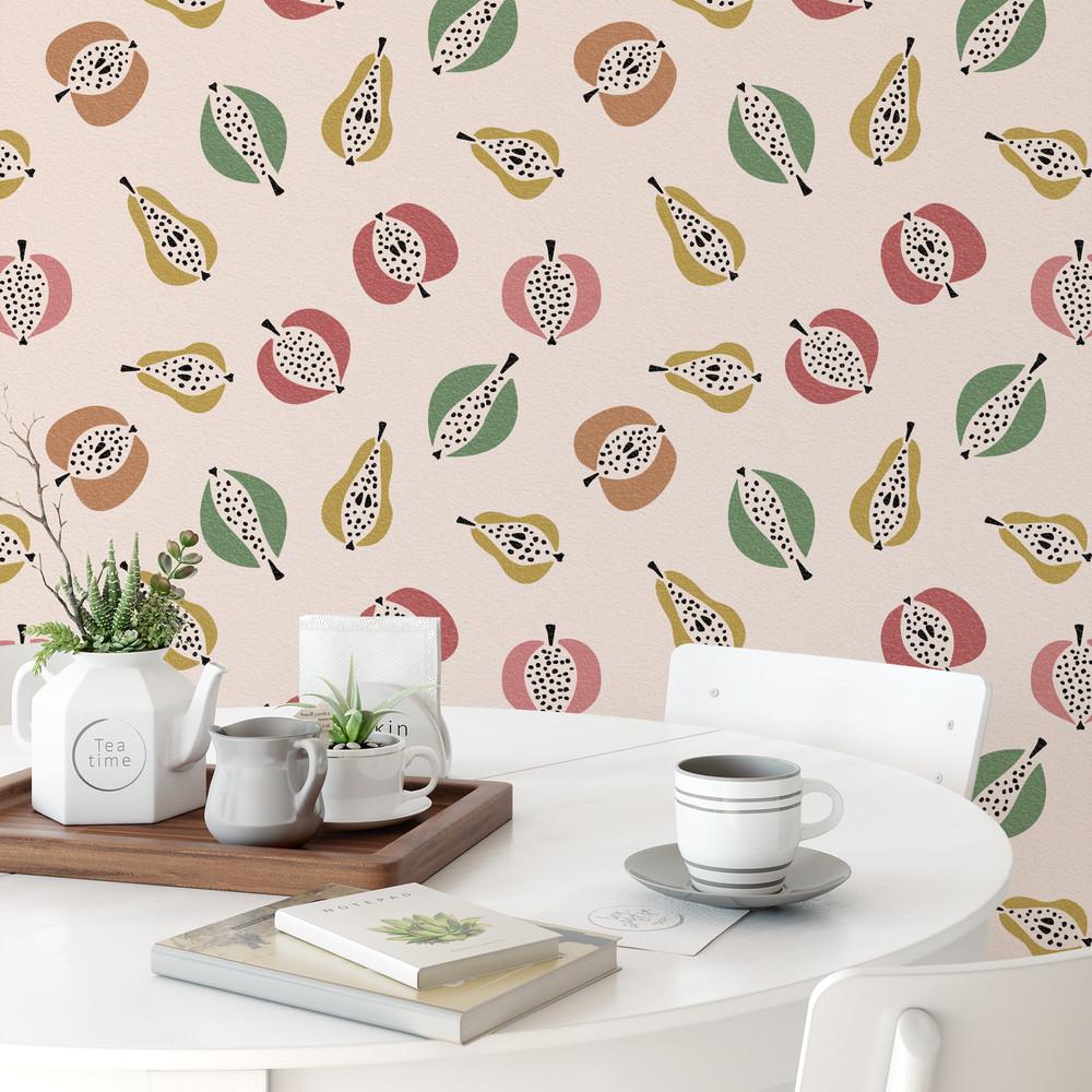 Fruit Pattern Wall Stencil - Durable & Reusable Mylar Stencils