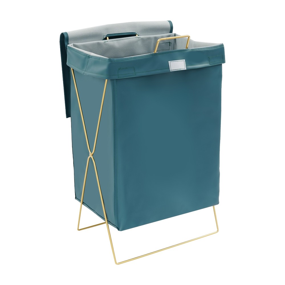 X-Frame Laundry Basket, Dirty Clothes Basket w/Lid, Foldable Laundry Hamper