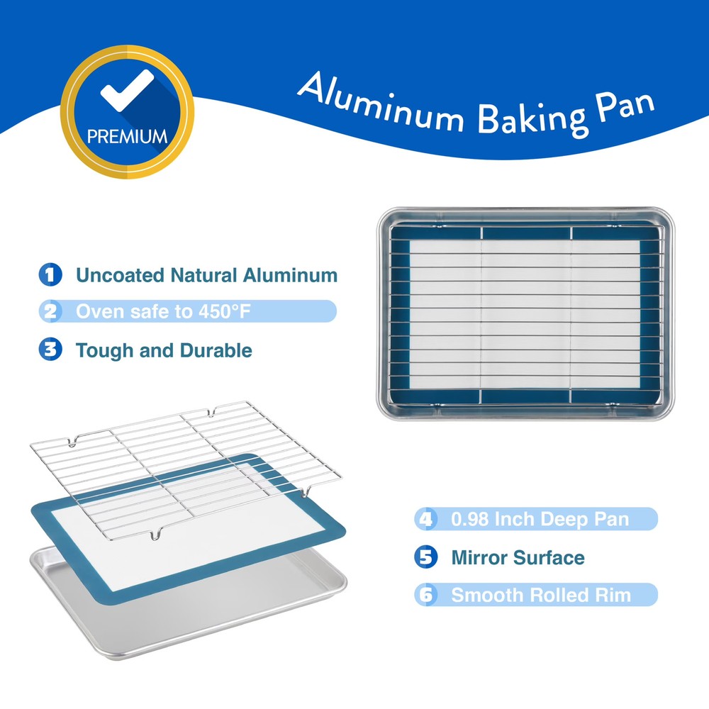 Mainstays 3 Piece Aluminum Multi-Purpose Baking Set