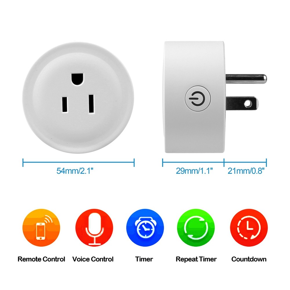 Smart Mini Wifi Plug Power Socket Timer Outlet Remote Control Google Home US