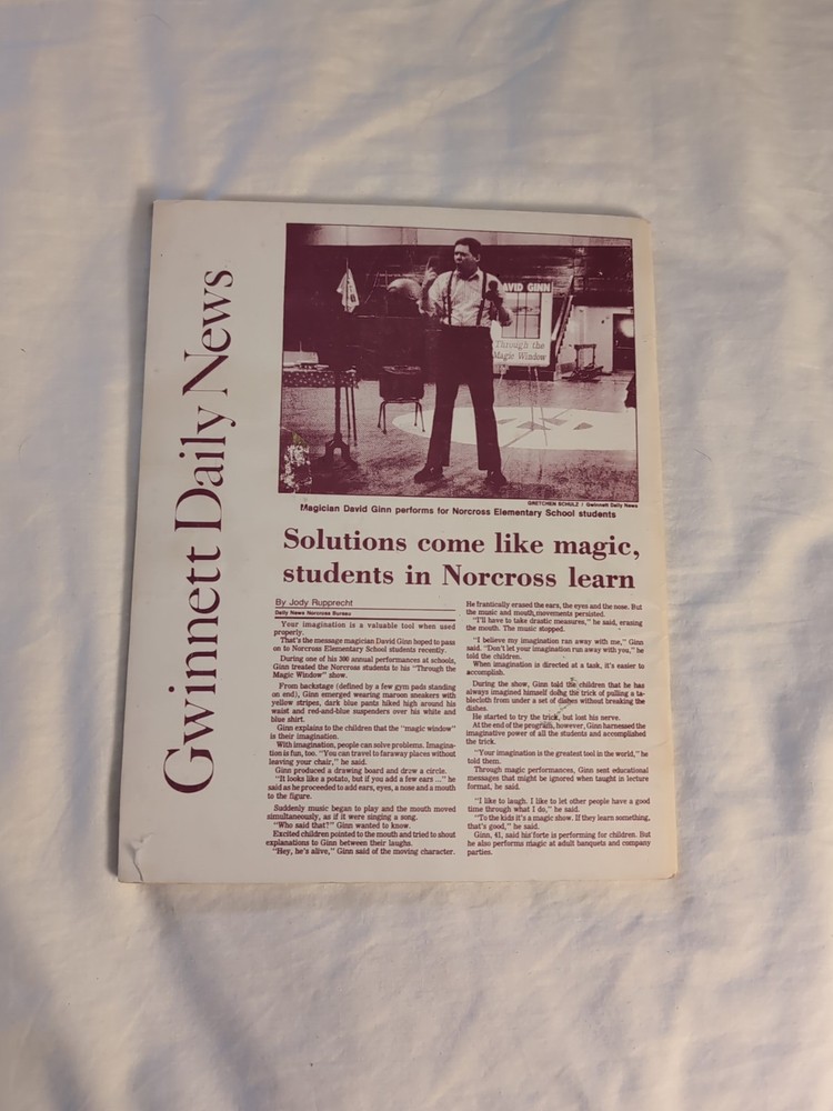 Nearly Unpublished - Magic Book By David Ginn 1989