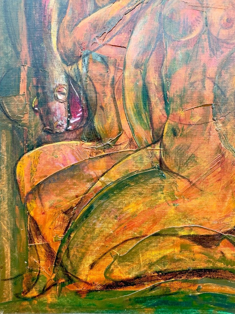 Original Russian Abstract Composition, Graphics, Postmodernism, Signed.