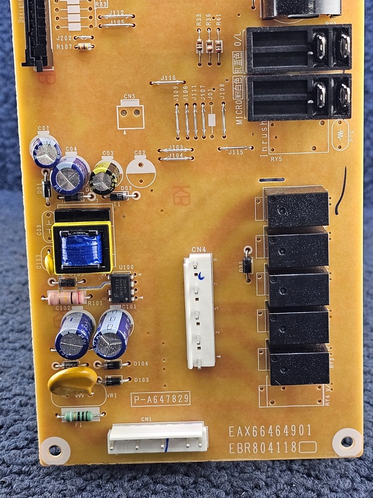 EBR80411804: PCB Assembly Main Microwave Control Board Panel