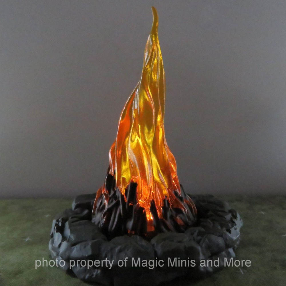 Jungle Shrine ~ BONFIRE w/ STONE FIRE PIT Pathfinder D&D 4d Settings miniature