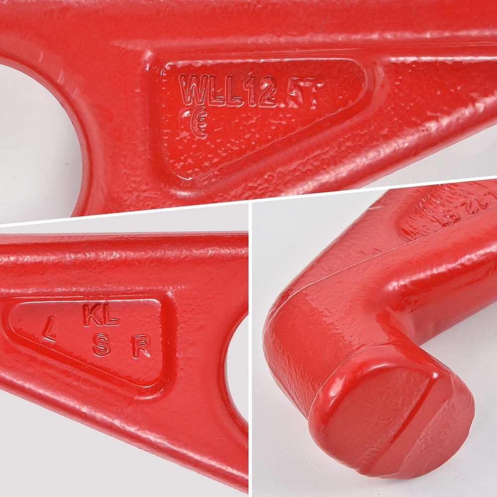 Shipping Container Lifting Hooks, 12.5T Working Load Limit, Left & Right 45°