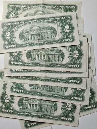 1963 $2 Red Seal Note Very Lightly Circulated AU