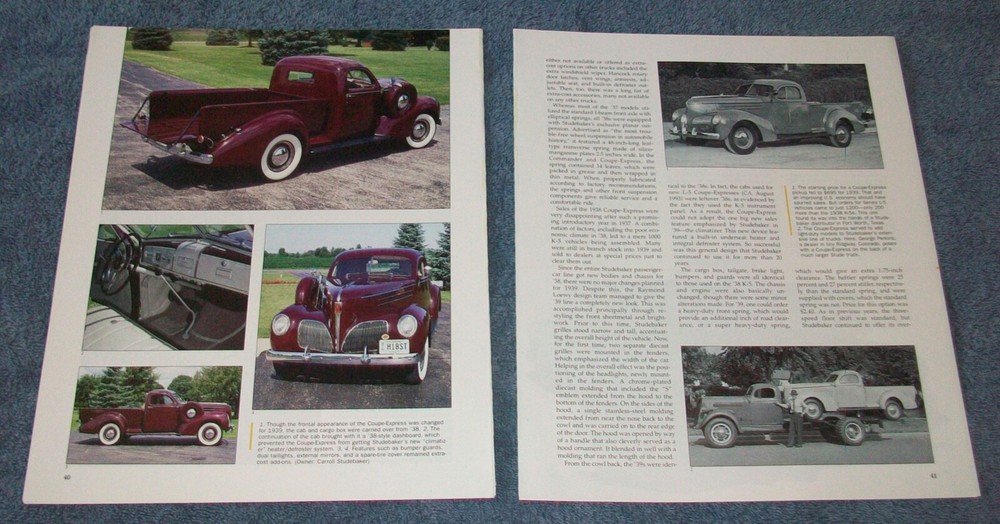 1937-39 Studebaker Coupe Express History Info Article "A Workable Proposition"