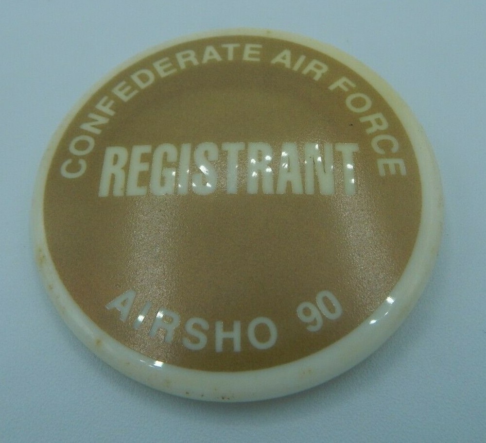 Confederate Air Force Registrant Airsho 90 Pin Button