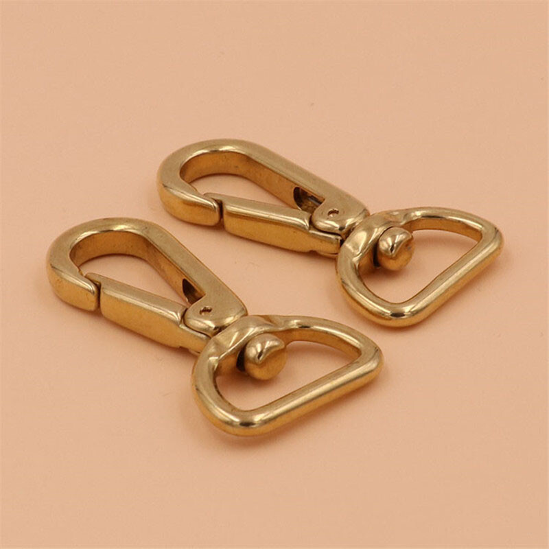 2X Solid brass bag luggage snap hook clip lobster clasps Trigger key swivel part