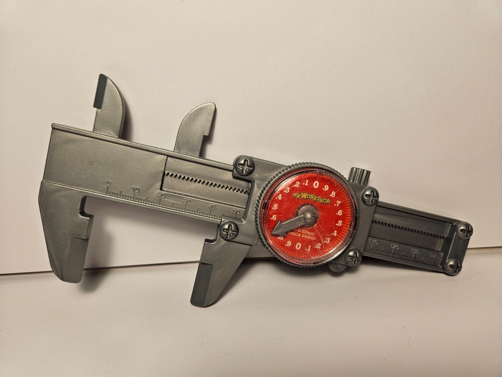 My Workshop Plastic Dial Caliper Silver Red 0.02mm Shock Proof Measuring Tool