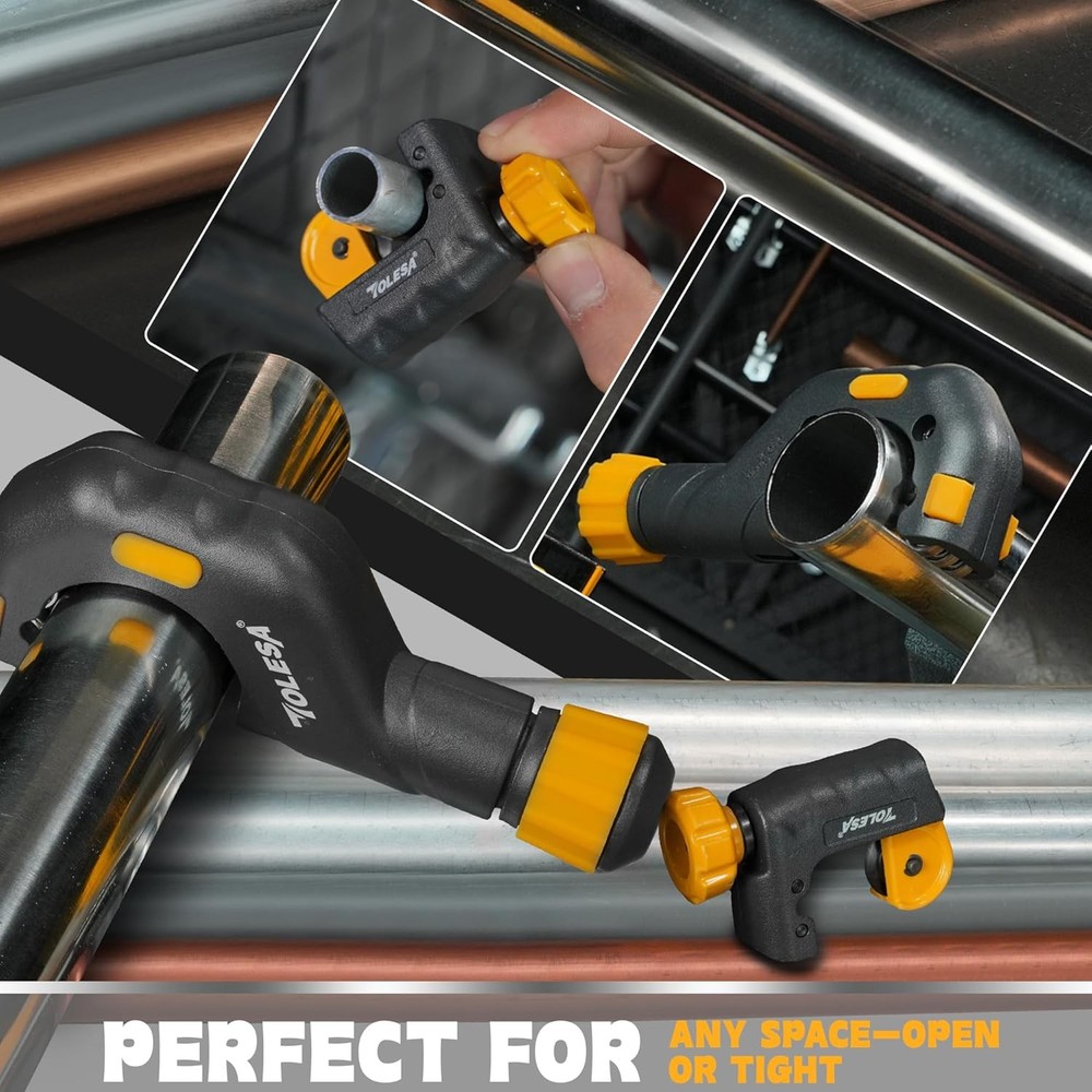 Pipe Cutter Tool 1/8”-2” Heavy Duty Mini w/ Deburring Reamer