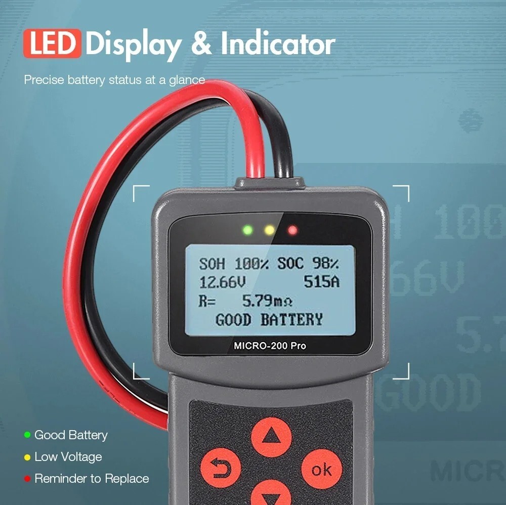 Lancol Micro-200Pro 12V 24V Car Battery Tester Battery Analyzer