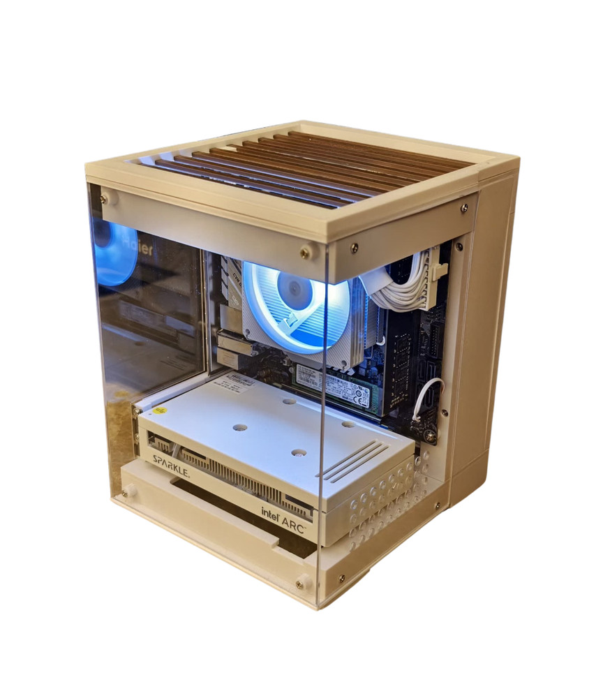 Unique ITX case, Open Computer Case, 3D printed PC case, SFX power supply,Compat