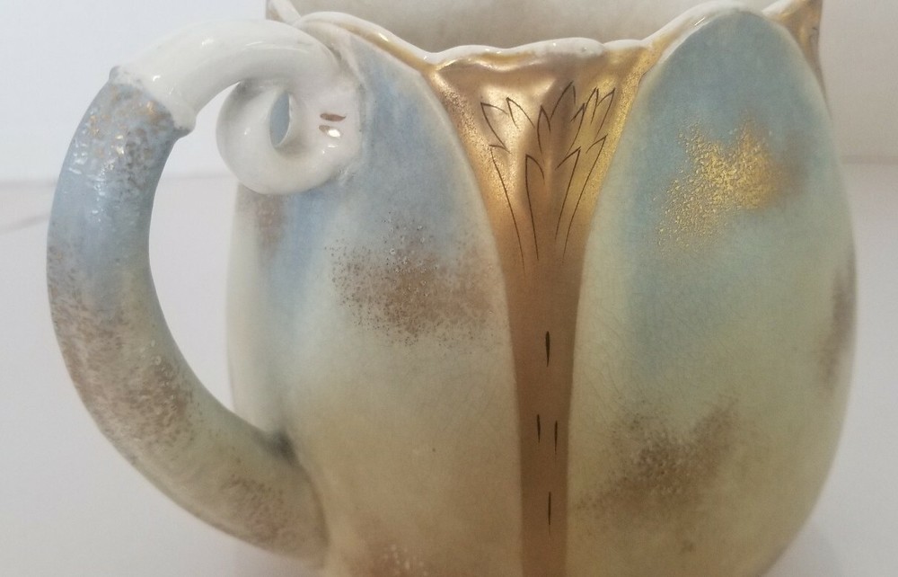 Vintage Art Deco D&D Pitcher Blue With Gilt