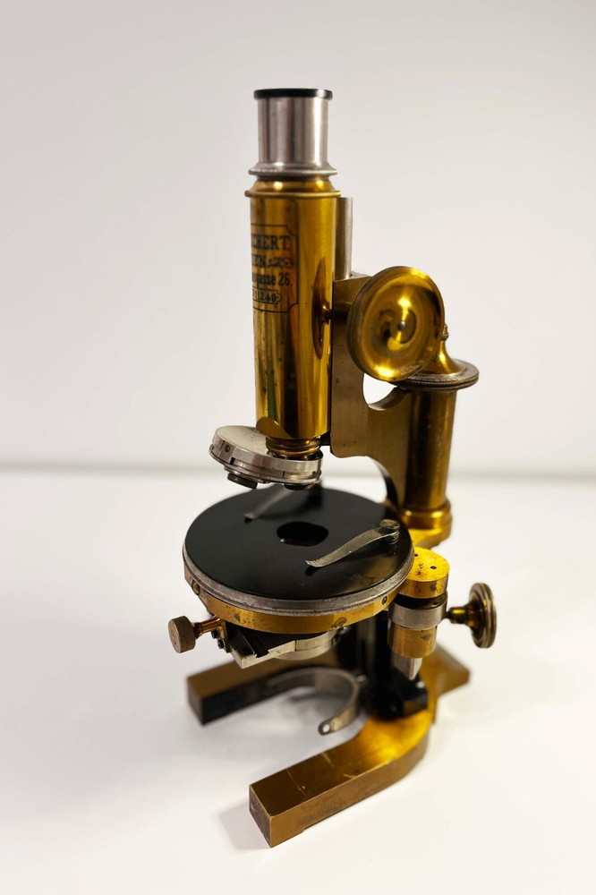 Reichert Antique Microscope With Wooden Case