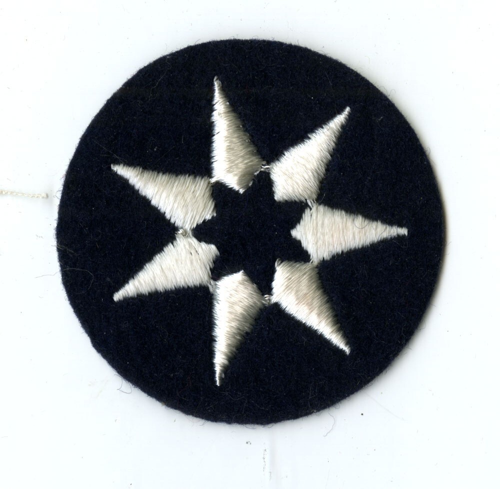 7th Service Command White Back Patch on Felt WWII Vintage Plains