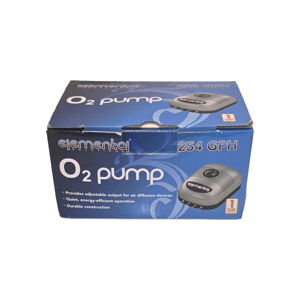Elemental Solutions 02 Pump EOP232 254GPH Outlet-Pond Aquarium Hydroponics