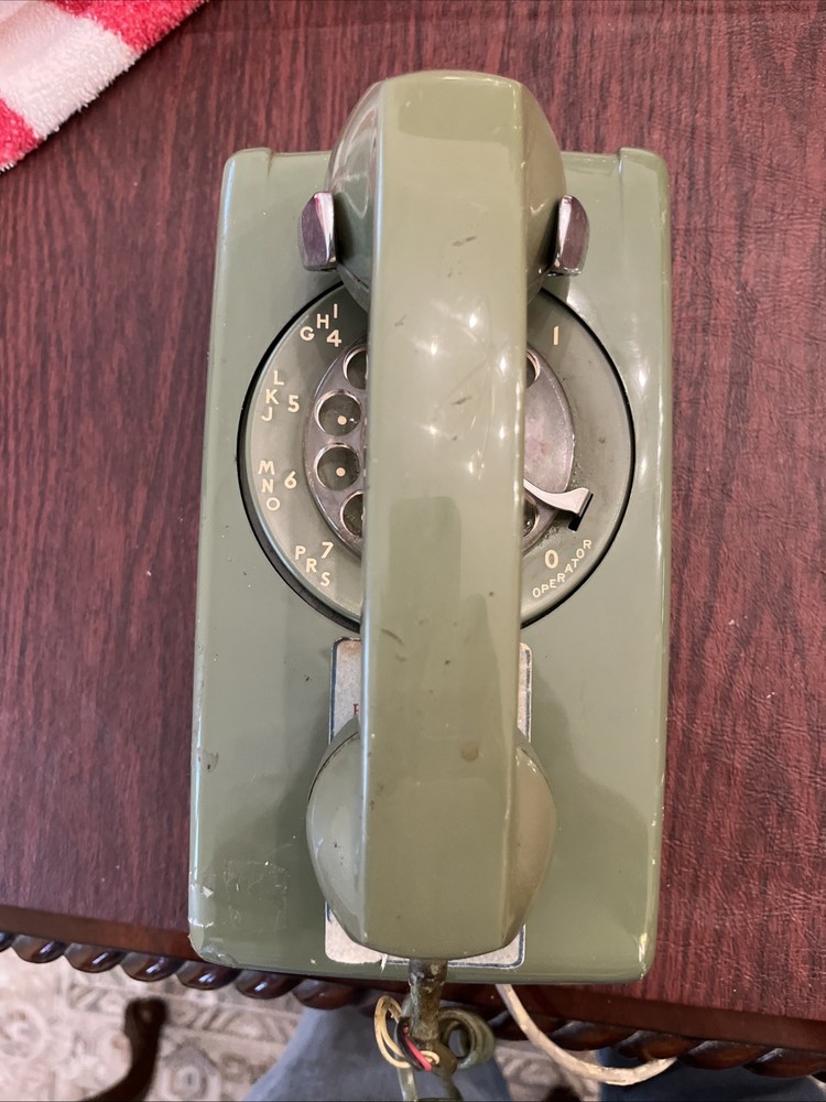 wall mount rotary dial phone vintage