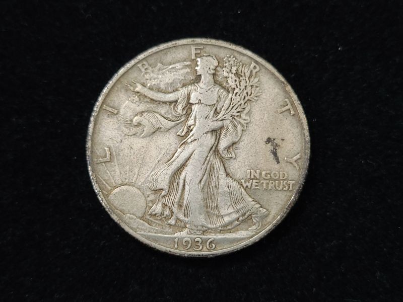 1936-D Walking Liberty Silver Half Dollar Extremely Fine 210310