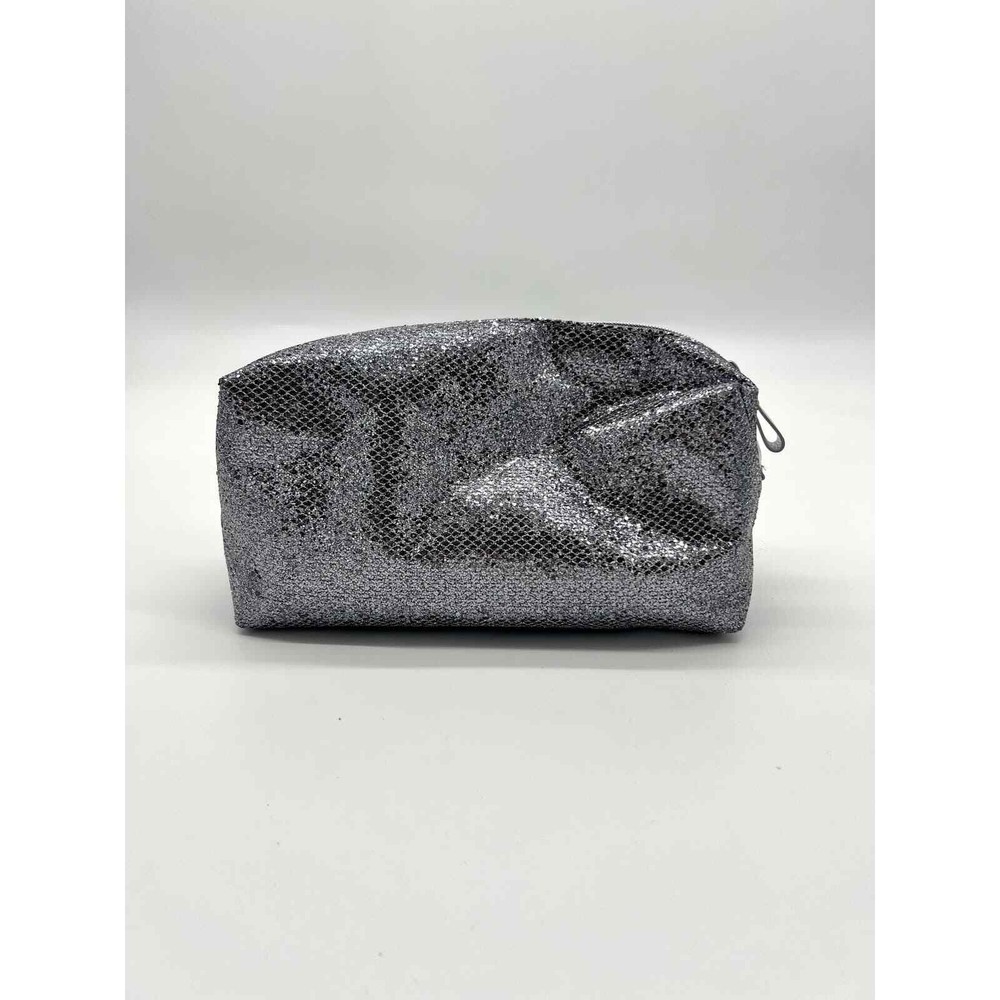Silver Glitter Toiletry Bag