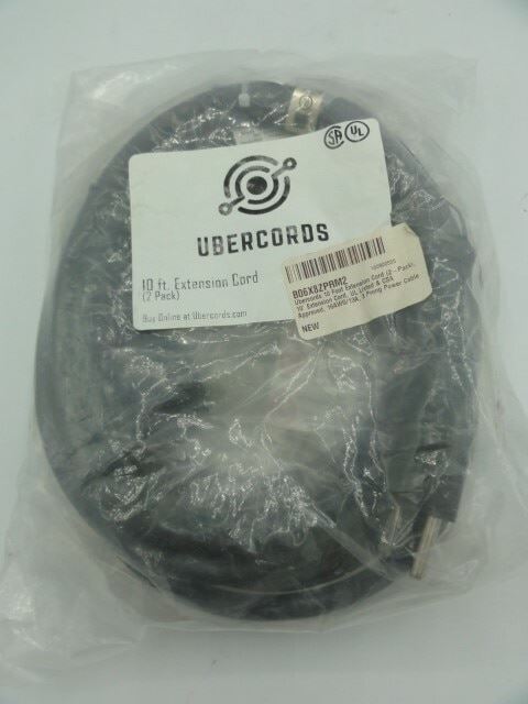 Ubercords B06X82PRM2 10 Foot Extension Cords (2-Pack)