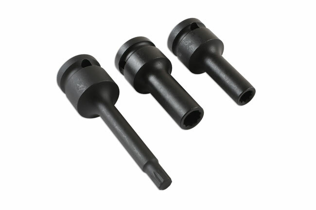 (BS) Laser 6345 Split Rim Socket Bit Set 3 Piece