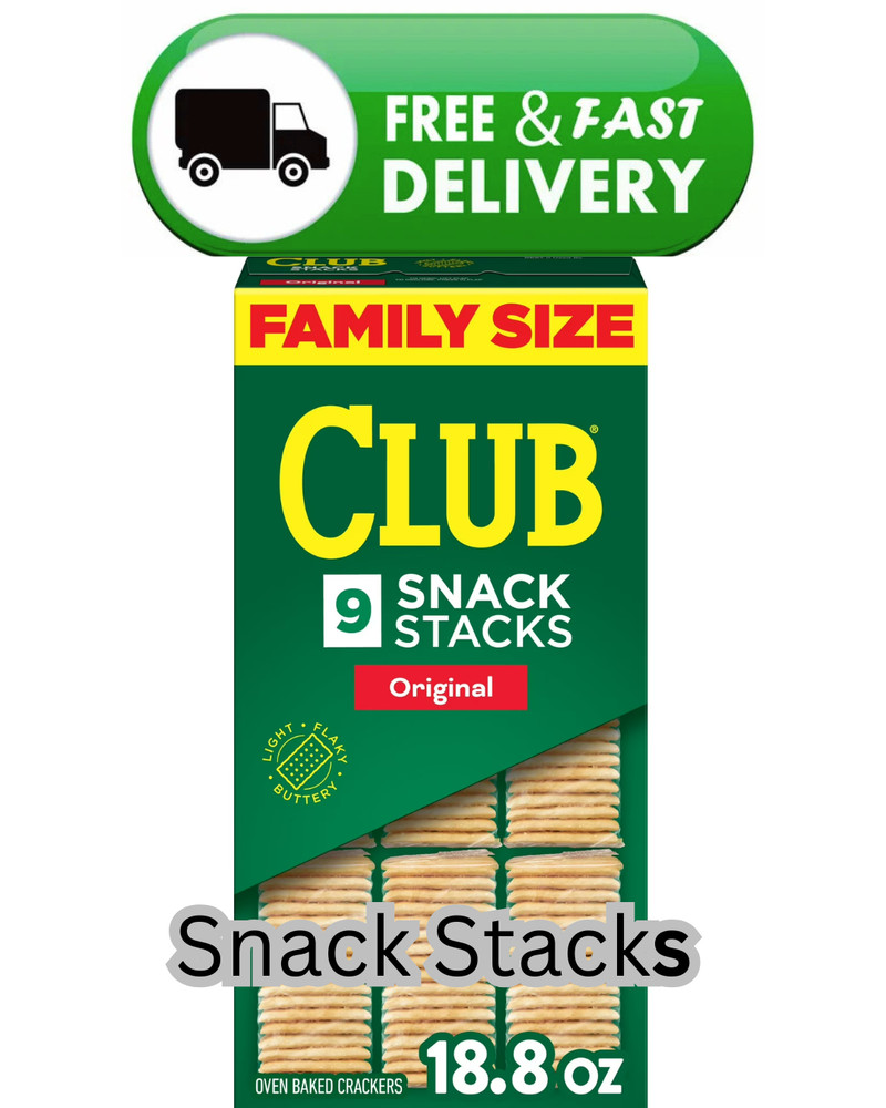 Club Snack Stacks Original Crackers, Lunch Snacks, 9 Count