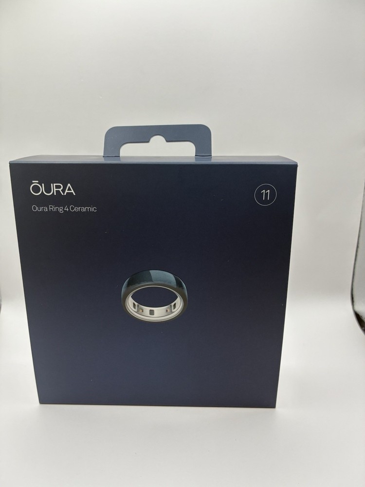 Oura Ring 4 Ceramic Midnight Bluetooth Activity Tracker Size 11 Brand New sealed