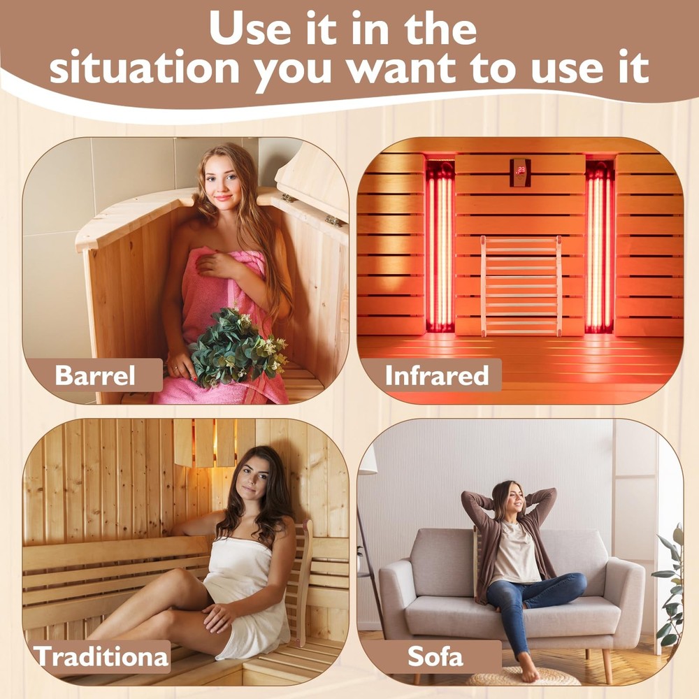 Sauna Backrest: Pine Wood, Ergonomic S-Shape, Non-Slip, Comfortable, IR Safe