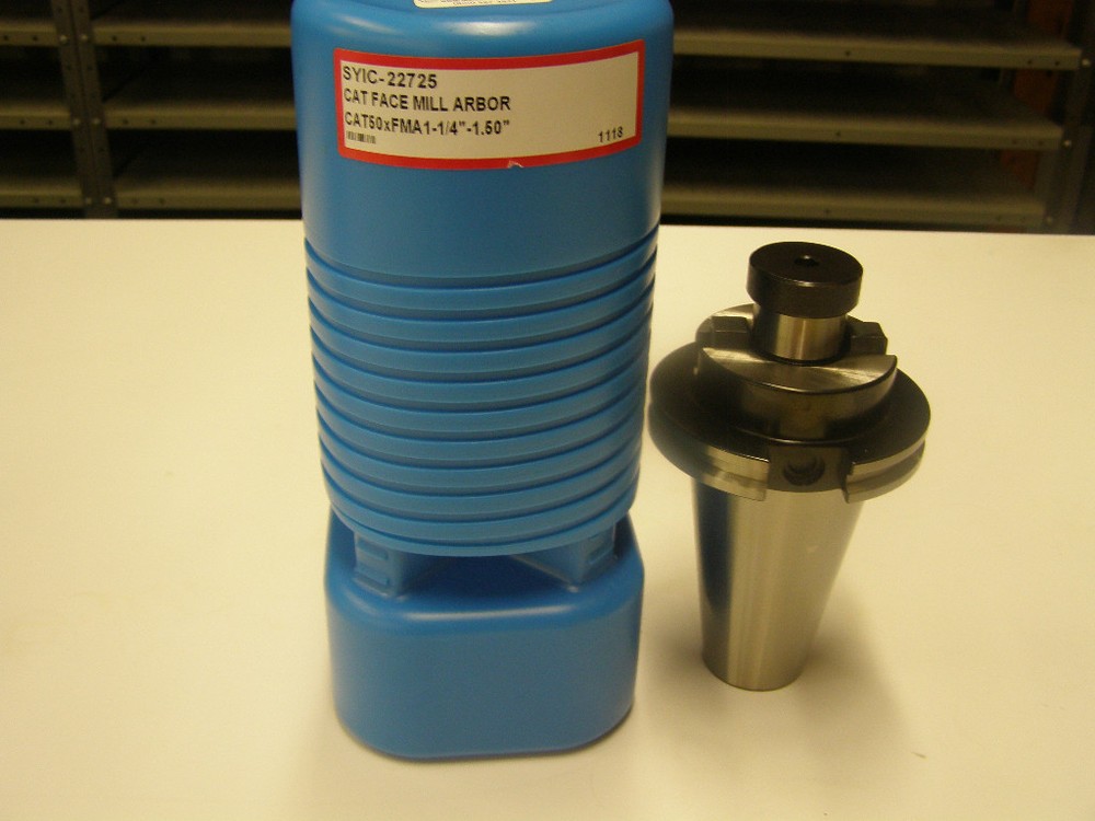 TECHNIKS PRECISION CAT 50 1.25" FACE SHELL MILL ARBOR 1.5" HOLDER TOOL (22725)