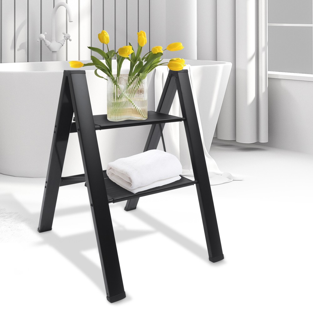 2 Step Folding Step Stool Portable Folding Ladder Stools For Adults Office Home