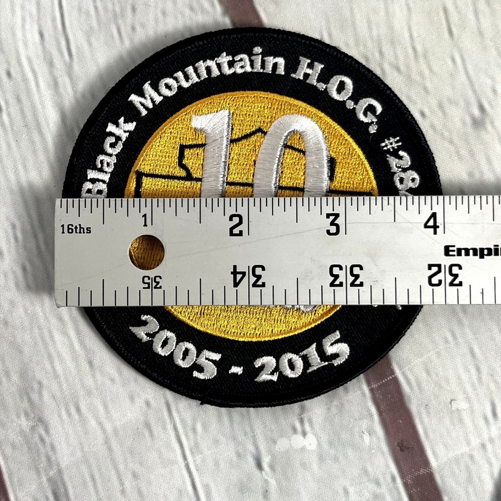 NEW Harley 10 Years 4" Patch Black Mountain HOG 2005-2015