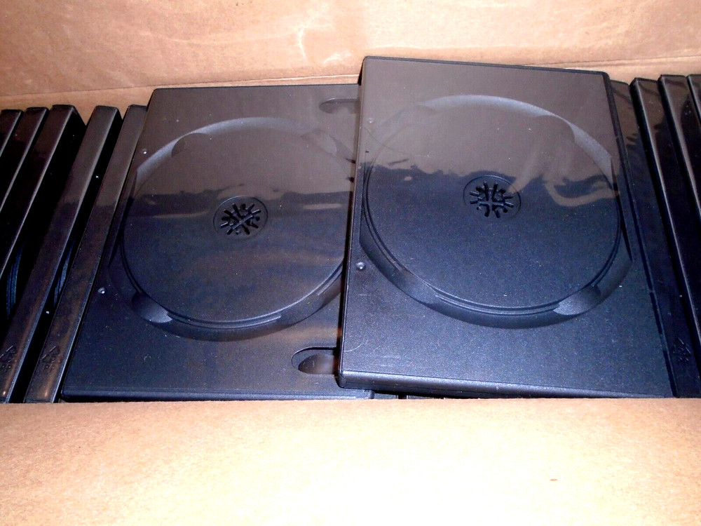 Lot of 30 empty 2 disc DVD cases (black)