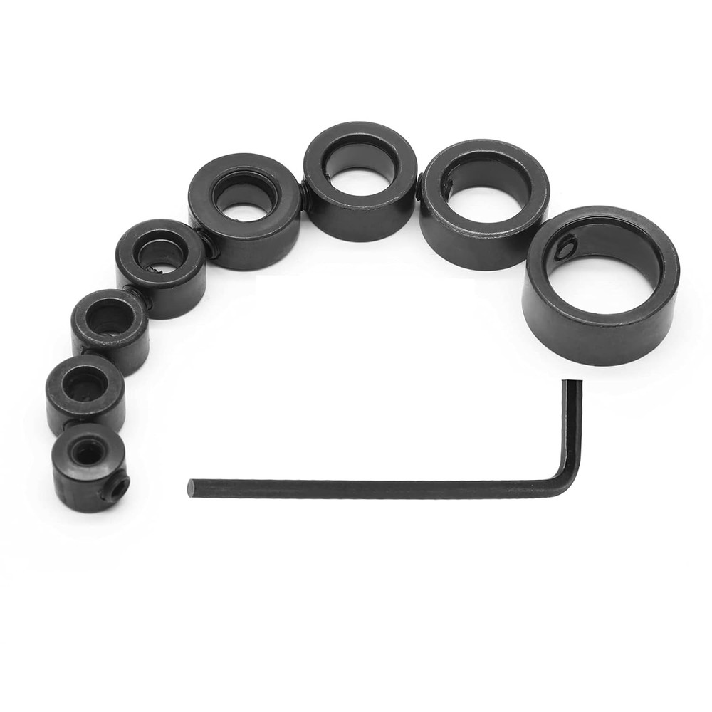 8Pcs Drill Bit Depth Stop Collar Set, Stopper Metal...