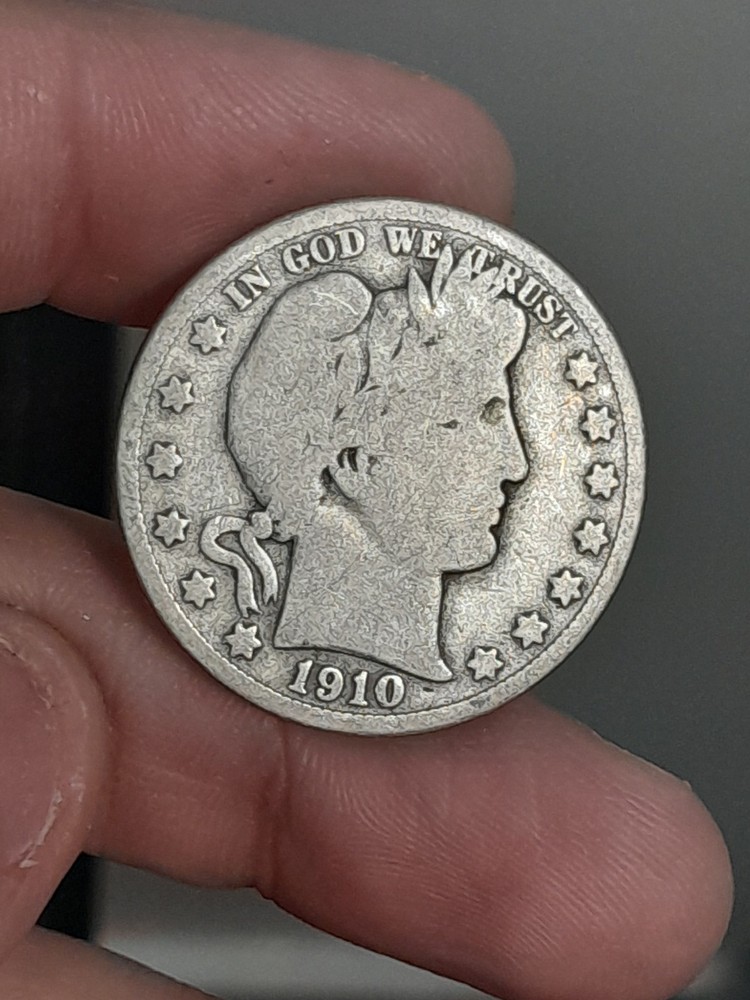 1910- S Barber Half Dollar