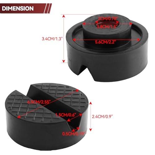 Rubber Jack Pad for Trolley Floor Jack Disk Pad Adapter slotted jack pad 2Pcs