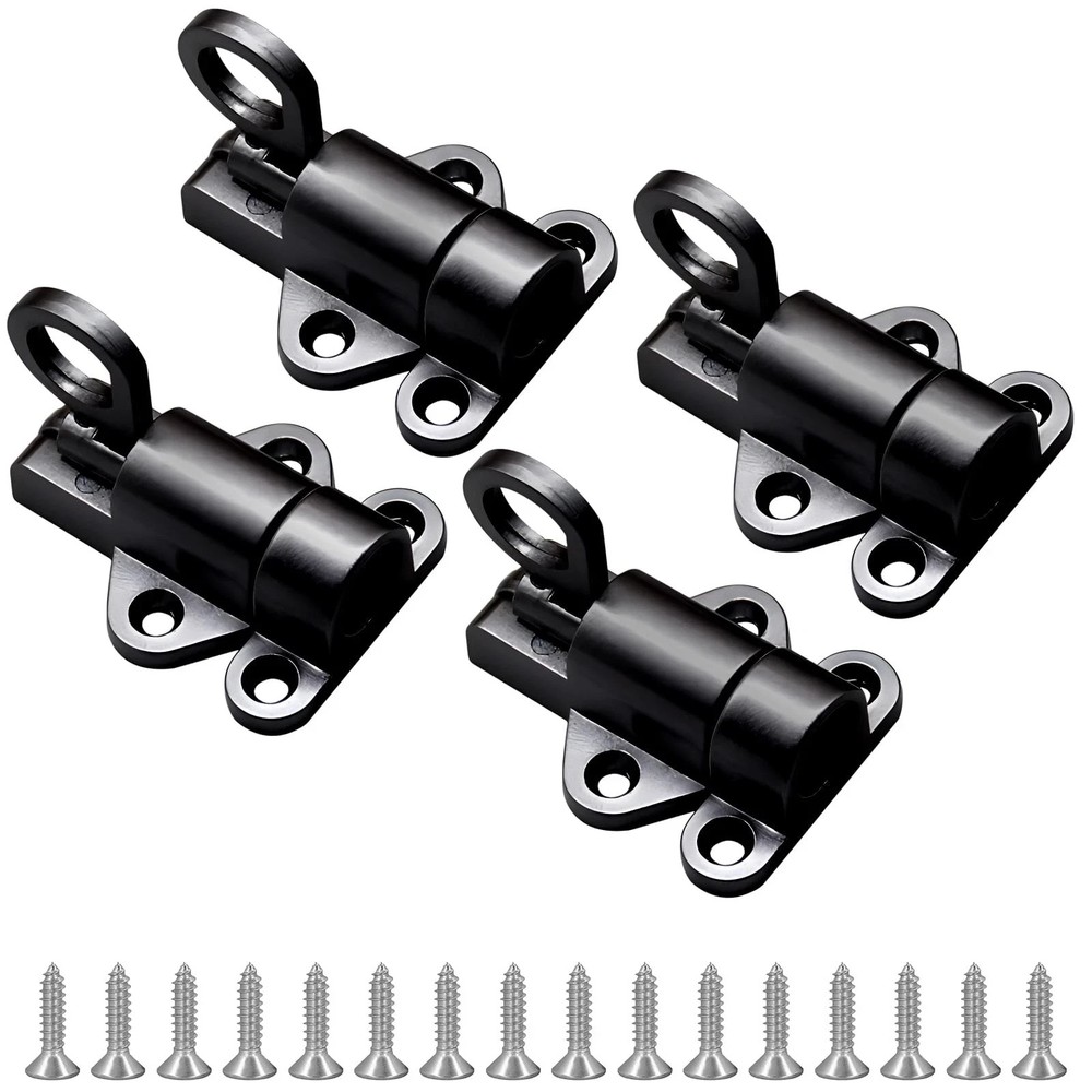 4 Packs Self Closing Latch Spring Door Lock Resilient Bolt Security Automatic