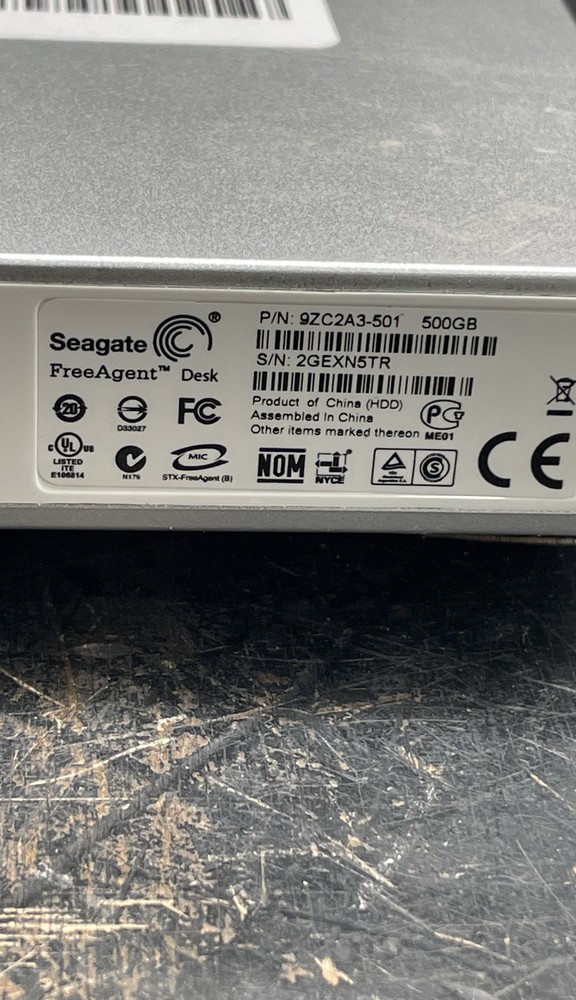 Seagate FreeAgent 500GB External Hard Drive Portable Storage Unit